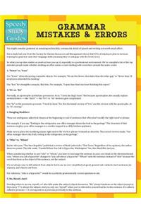 Grammar Mistakes & Errors (Speedy Study Guide)