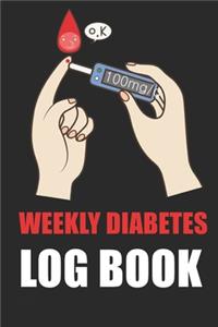 Weekly diabetes log book