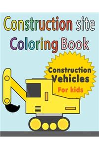 Construction Site Construction vehicles Coloring Book For Kids