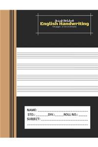 Amiesk Notebook - English Handwriting Notebook - 140 pages (7.44 x 9.69 inch)