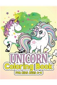 Unicorn Coloring Book for Kids Ages 4-8