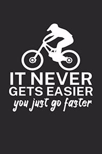 It never gets easier you just go faster