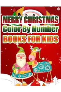 Merry Christmas Color By Number Books For Kids