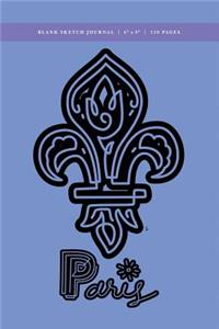 Paris - Fleur-de-lis Blank Sketch Journal 6x9