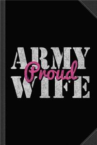 Proud Army Wife Vintage Journal Notebook