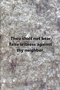 Religious Journal 8th Commandment Traditional Stone
