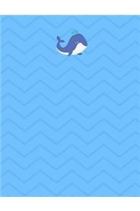 Whale Nautical Notebook - 4x4 Quad Ruled