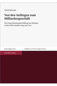 Von Den Anfangen Zum Milliardengeschaft