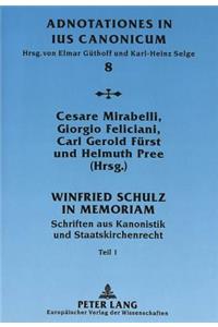 Winfried Schulz in Memoriam