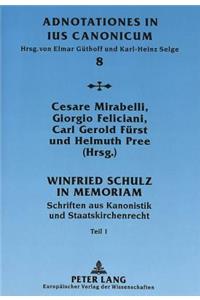 Winfried Schulz in memoriam