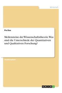 Meilensteine der Wissenschaftstheorie. Was sind die Unterschiede der Quantitativen und Qualitativen Forschung?