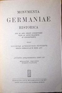 Monumenta Germaniae historica inde ab anno Christi quingentesimo usque ad annum millesimum et