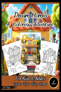Coloring Book for Adults Relaxation Houses