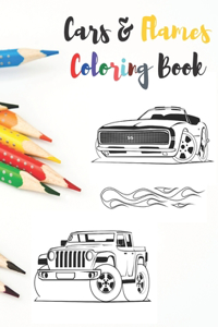Cars & Flames Coloring Book