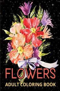 Flowers Adult Coloring Book