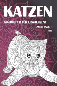 Malbücher für Erwachsene - Tiere - Zauberwald - Katzen
