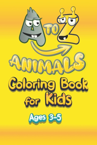 a to z Animals Coloring Book for Kids Ages 3-5