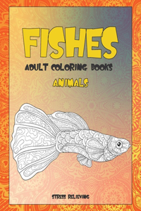 Adult Coloring Books Stress Relieving - Animals - Fishes