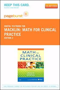 Math for Clinical Practice - Elsevier eBook on Vitalsource (Retail Access Card)