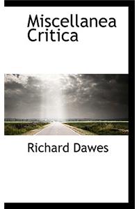 Miscellanea Critica