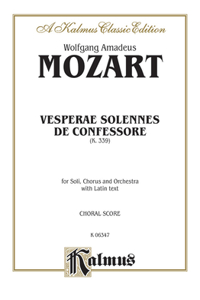 VESPERAE SOLLENNE K339 VOCAL SCORE