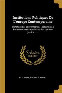 Institutions Politiques De L'europe Contemporaine