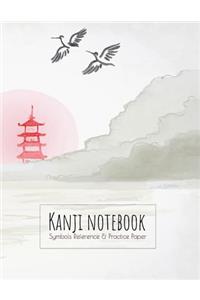 Kanji Notebook Symbols Reference & Practice Paper