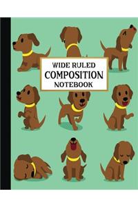 Wide Ruled Composition Notebook