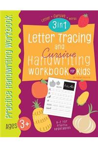 Letter Tracing and Cursive Handwriting workbook for kids 3 in 1
