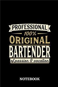 Professional Original Bartender Notebook of Passion and Vocation