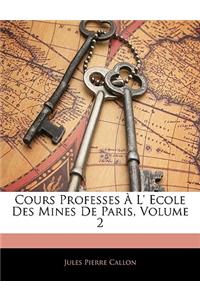 Cours Professes À L' Ecole Des Mines De Paris, Volume 2