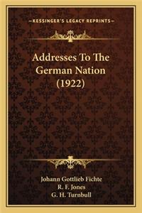 Addresses to the German Nation (1922)