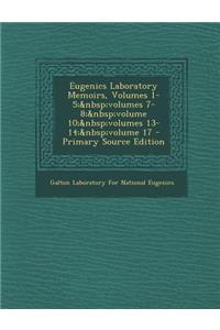 Eugenics Laboratory Memoirs, Volumes 1-5; Volumes 7-8; Volume 10; Volumes 13-14; Volume 17