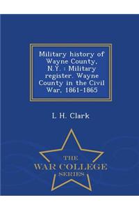 Military History of Wayne County, N.Y.
