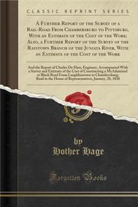 A Further Report of the Survey of a Rail-Road from Chambersburg to Pittsburg, with an Estimate of the Cost of the Work; Also, a Further Report of the Survey of the Raystown Branch of the Juniata River, with an Estimate of the Cost of the Work: And