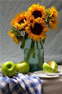 Sunflowers and Green Apples Still Life Journal