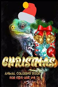 Christmas Animal Coloring Book for kids age 4-8