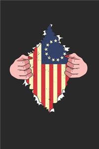 Betsy Ross Flag Notebook - Patriot Journal Planner