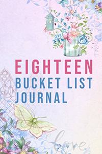 Eighteen Bucket List Journal