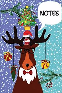 Christmas Notebook, Lined Journal/Notes Christmas,: Holiday Notebook: Lined Notebook, Christmas Notes, Robin & Reindeer