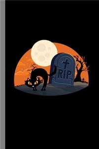 RIP Tombstone Spooky Cat