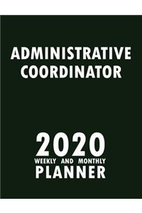 Administrative Coordinator 2020 Weekly and Monthly Planner
