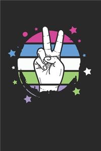 Hippy Peace hand Sign Notebook