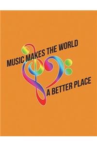 Guitar Tab Notebook Music Makes The World A Better Place