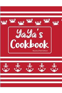 Yaya's Cookbook Nautical Red Edition