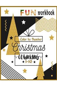 Christmas Fun Workbook Counting 1-10 Color by Number