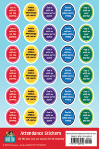 Vacation Bible School (Vbs) 2025 Road Trip Attendance Stickers (Pkg of 24)