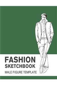 Fashion Sketchbook Male Figure Template