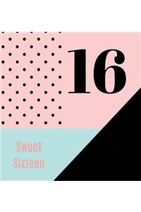 Happy 16th Birthday Guest Book (Hardcover)