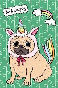 Bullet Journal Notebook for Dog Lovers Funny Unicorn Pug 3